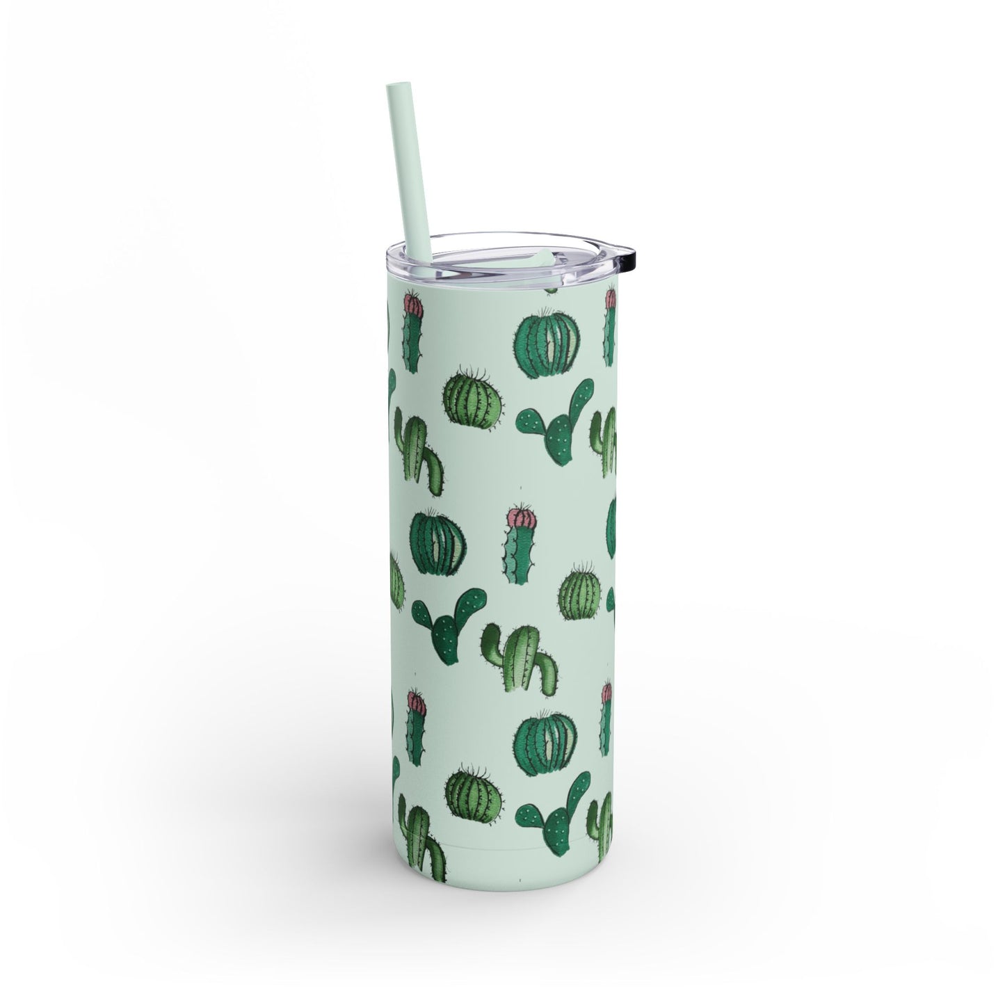 Skinny Tumbler, Cute Succulent Smiling Cacti Cup, 20oz Maars Maker Matte Tumbler, Gift for Plant Lovers, Succulent Lover Gift, Funny Cactus