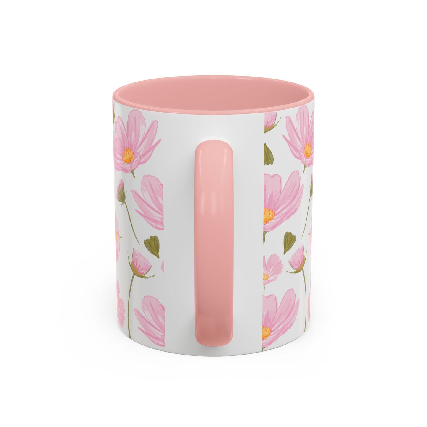 Floral Accent Coffee Mug - Charming Pink Flower Design for Home, Gifts, Tea Lovers, Spring Decor, Mothers Day, Birthday