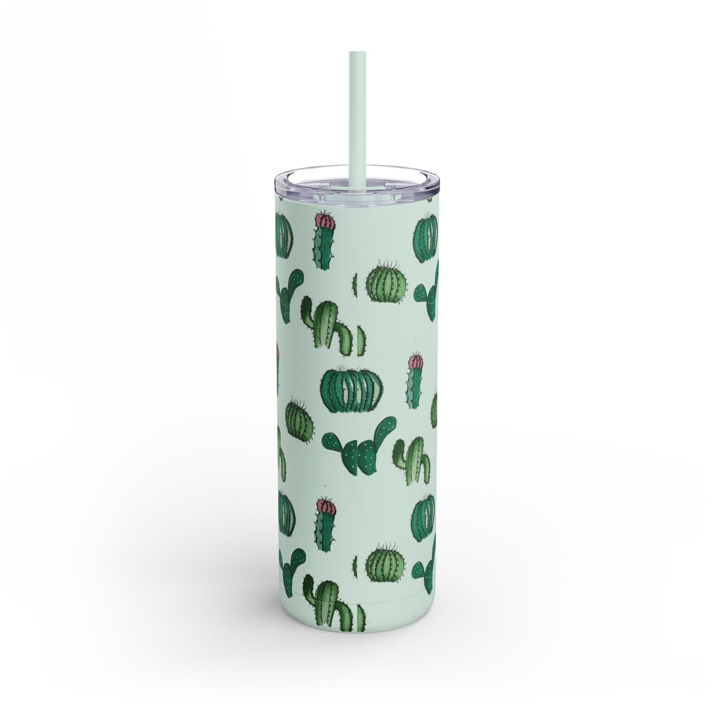 Skinny Tumbler, Cute Succulent Smiling Cacti Cup, 20oz Maars Maker Matte Tumbler, Gift for Plant Lovers, Succulent Lover Gift, Funny Cactus