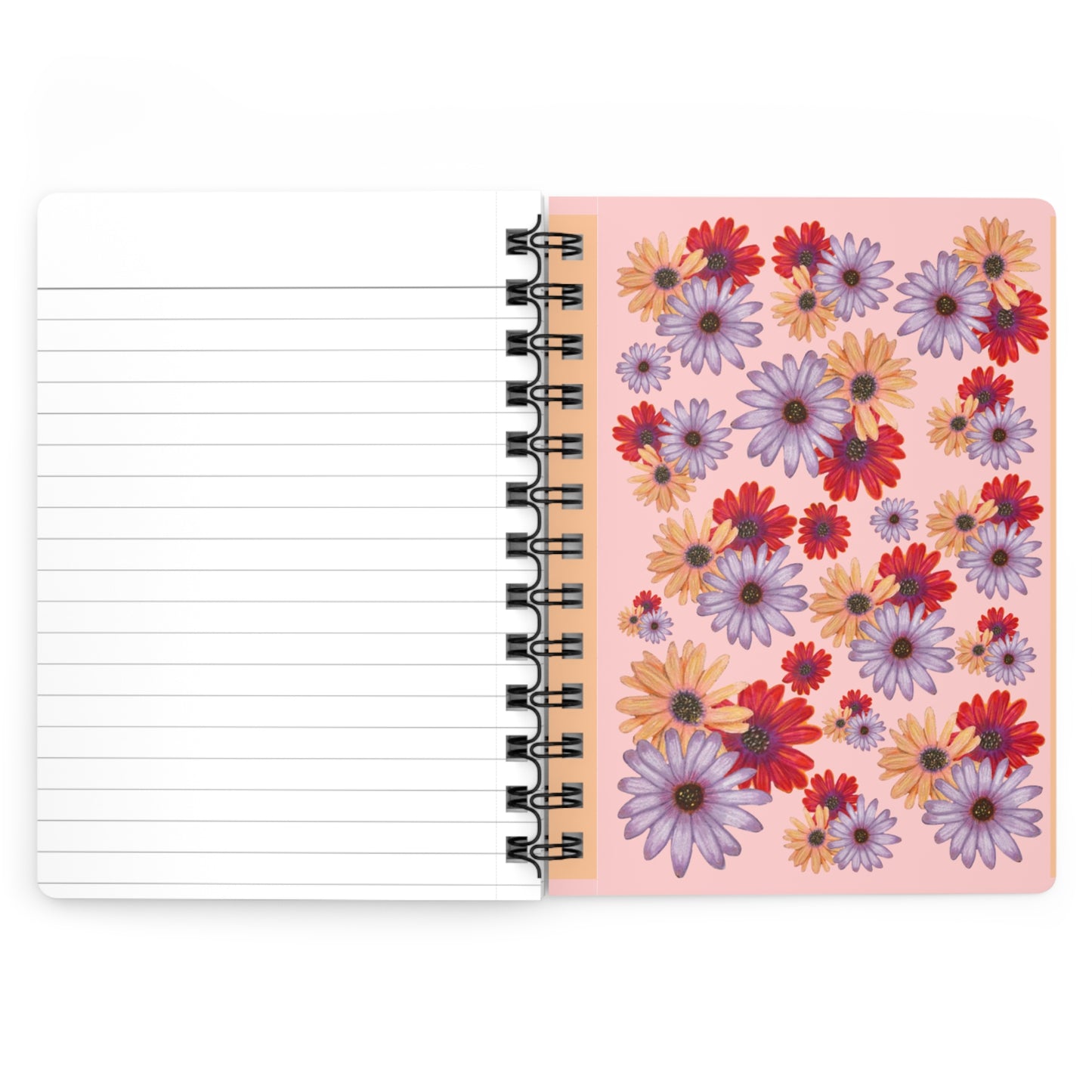 Floral Journal, Colorful Flowers Notebook, Note-Taking Gift, Student Planner, Flower Lover Diary, Spiral Bound Book for Journal Keeping