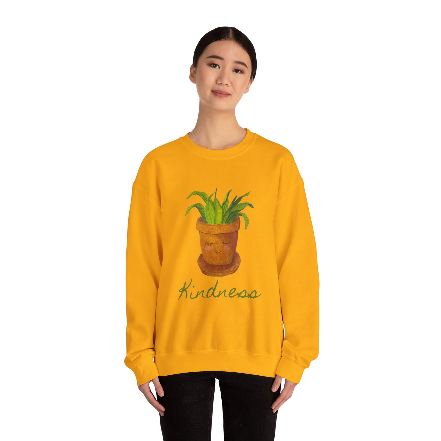Kindness Plant Sweatshirt, Positive Vibes Jumper, Inspirational Crewneck, Cozy Sweatshirt, Plant Lover Gift, Casual Pullover, Graphic