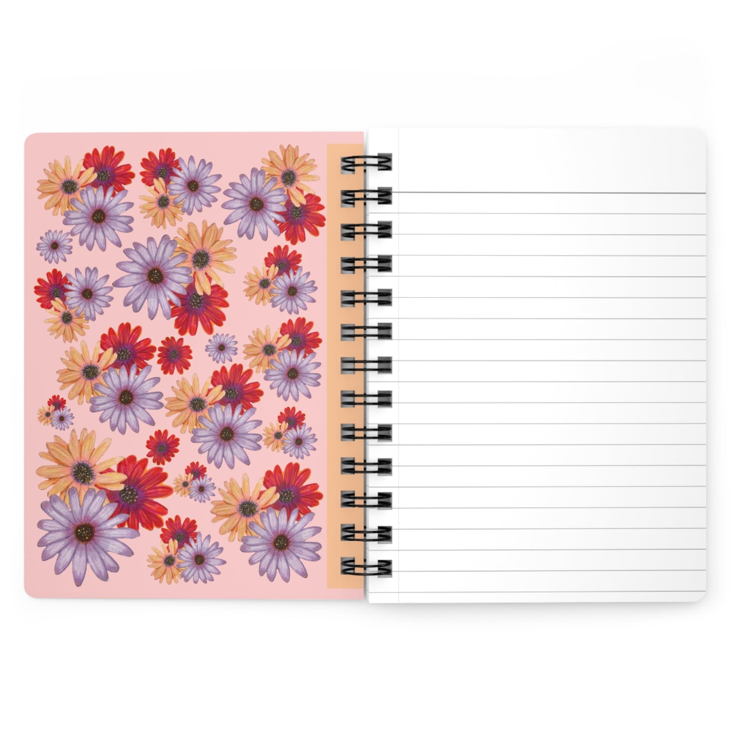 Floral Journal, Colorful Flowers Notebook, Note-Taking Gift, Student Planner, Flower Lover Diary, Spiral Bound Book for Journal Keeping