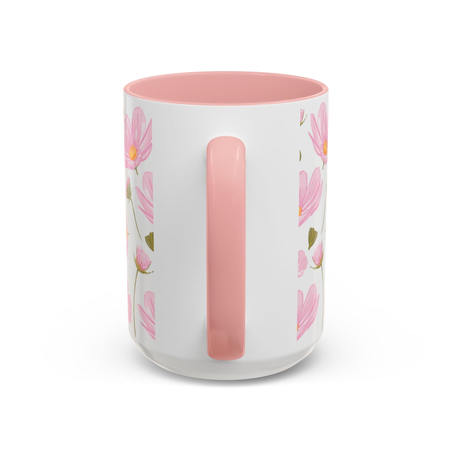 Floral Accent Coffee Mug - Charming Pink Flower Design for Home, Gifts, Tea Lovers, Spring Decor, Mothers Day, Birthday