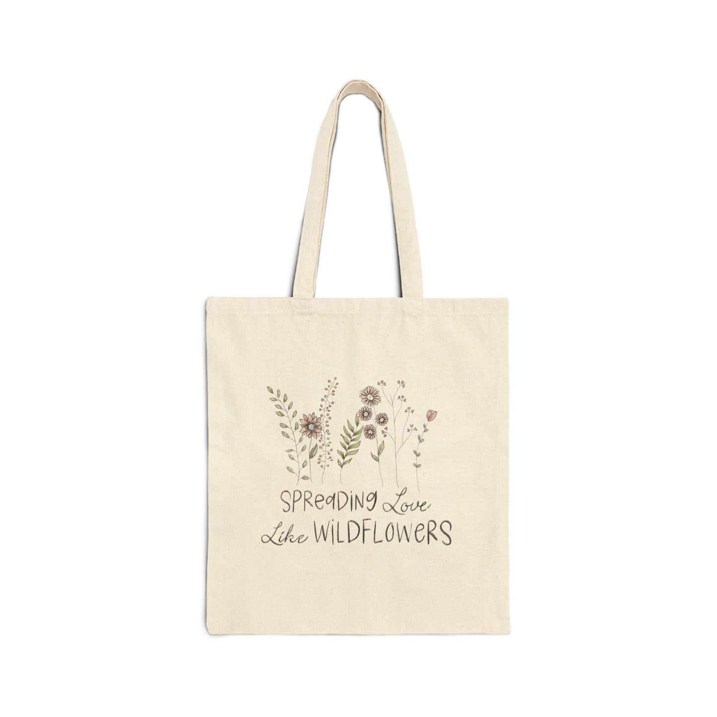Floral Cotton Canvas Tote Bag, Eco-Friendly Gift, Bohemian Style, Market Bag, Beach Tote, Mother's Day