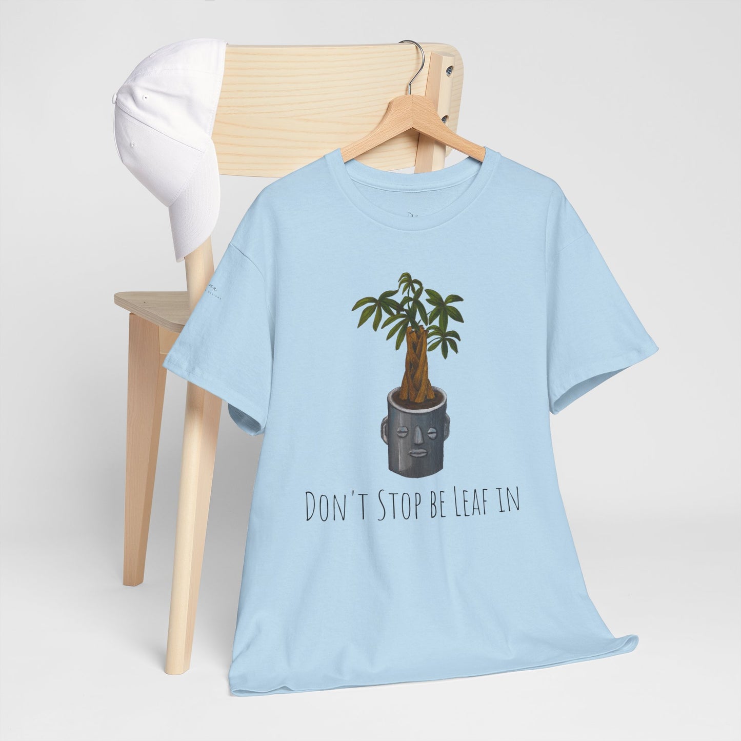 Funny Plant Quote T-Shirt, Unisex Heavy Cotton Tee, Don't Stop Be-Leaf-In, Gift for Gardeners, Plant Lovers, Botany Shirt, Gardening Tee,