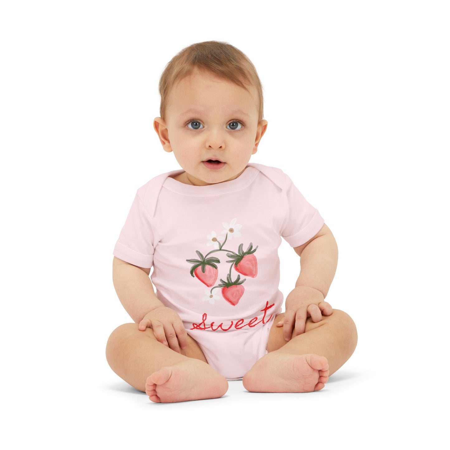 Sweet Strawberry Onesie, Baby Romper, Infant Bodysuit, Cute Berry Jumpsuit, Fruit Print Toddler Outfit