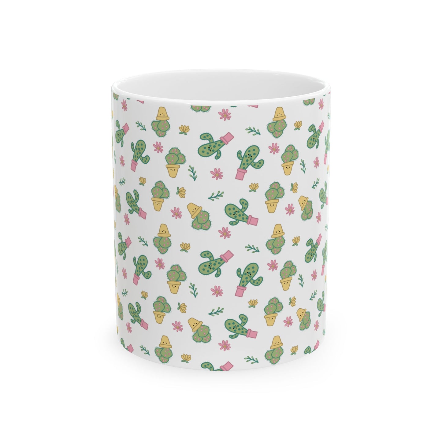 Cactus Mug, Cute Succulent Coffee Cup, Desert Plant Tea Mug, Botanical Drinkware Gift, Plant Lover Mug