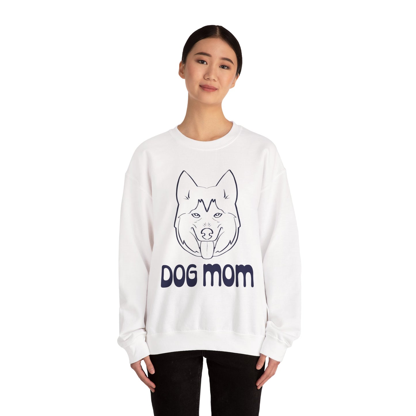 Dog Mom Sweatshirt - Cozy Crewneck for Pet Lovers, Animal Print Gift, Pet Parent Attire, Birthday, Dog Appreciation Day
