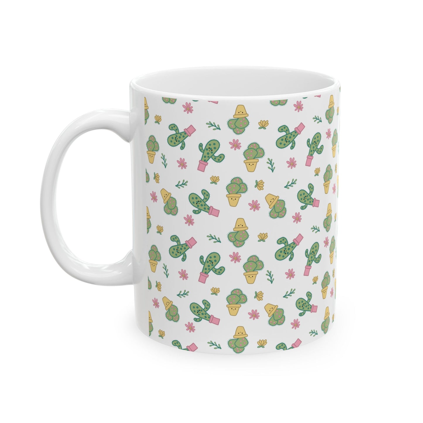 Cactus Mug, Cute Succulent Coffee Cup, Desert Plant Tea Mug, Botanical Drinkware Gift, Plant Lover Mug