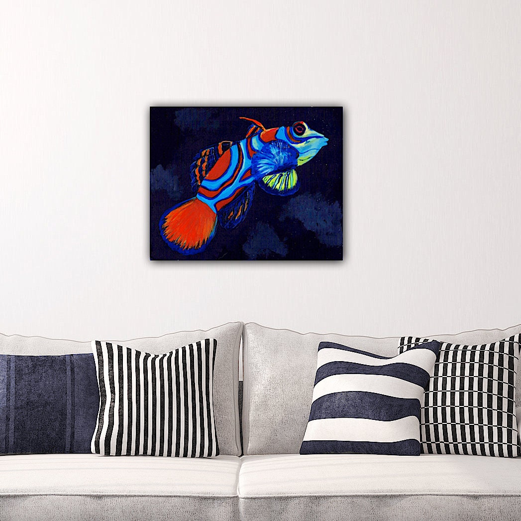 Tropical Fish Painting Print - Saltwater Fish Print, Costal Wall Art, Aquarium Art, Room Decor, Gift for Fish Lover, Reef Tank Art, Tropical
