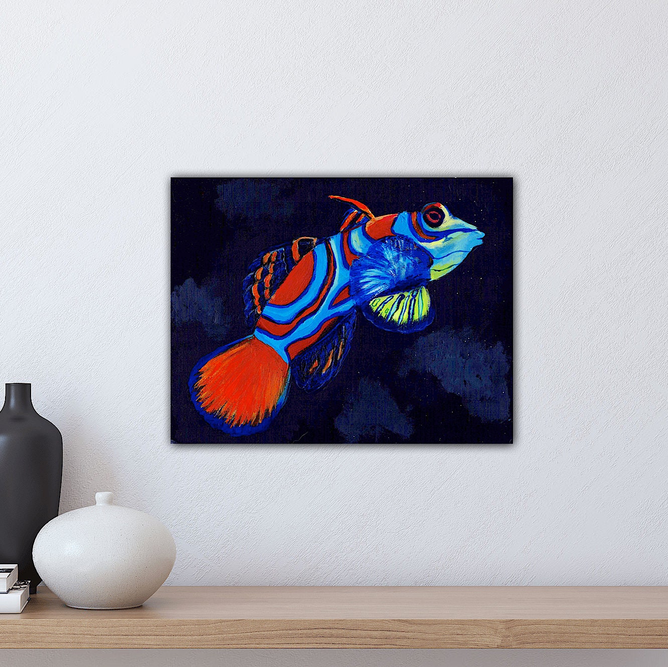 Tropical Fish Painting Print - Saltwater Fish Print, Costal Wall Art, Aquarium Art, Room Decor, Gift for Fish Lover, Reef Tank Art, Tropical