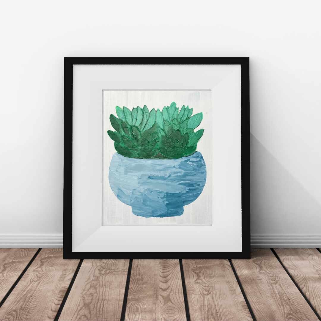 Textured Wall Art Print - Plant Art Print, Succulent Wall Art, Botanical Art, Plant Home Decor, Botanical Print, Fine Art Print