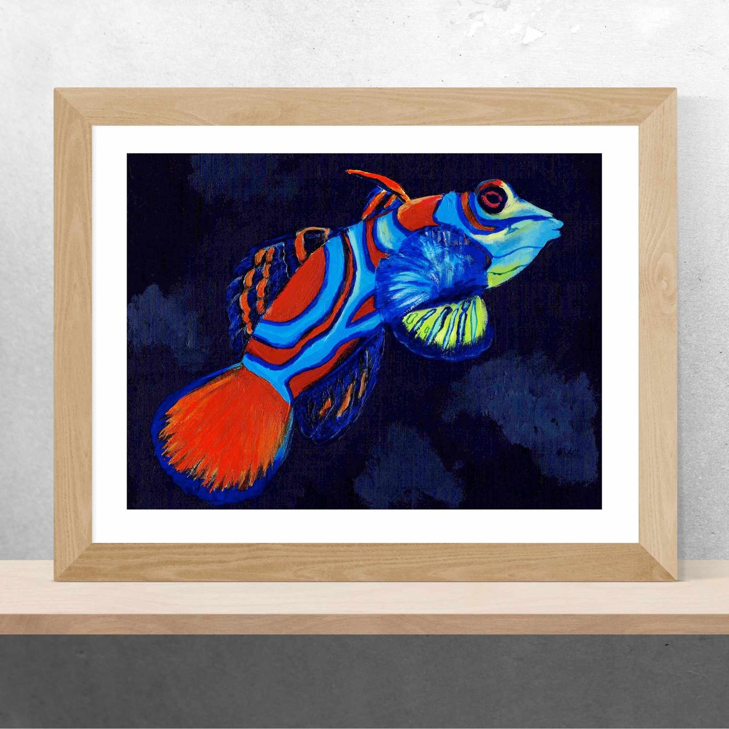 Tropical Fish Painting Print - Saltwater Fish Print, Costal Wall Art, Aquarium Art, Room Decor, Gift for Fish Lover, Reef Tank Art, Tropical