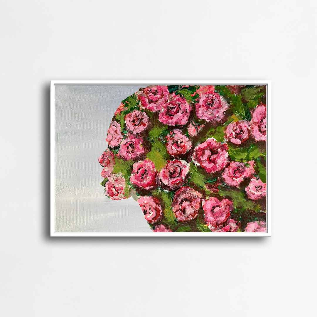 Floral Women Wall Art Print Gift For Her Beautiful Women Gallery Wall Girly Wall Art Print Girl Art Print Floral wall art Floral painting