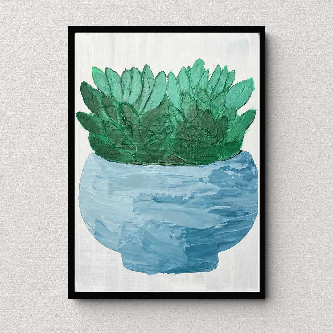 Textured Wall Art Print - Plant Art Print, Succulent Wall Art, Botanical Art, Plant Home Decor, Botanical Print, Fine Art Print