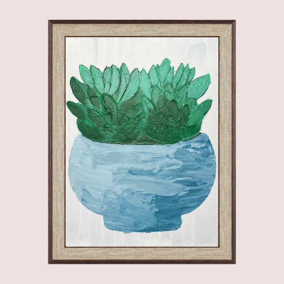 Textured Wall Art Print - Plant Art Print, Succulent Wall Art, Botanical Art, Plant Home Decor, Botanical Print, Fine Art Print