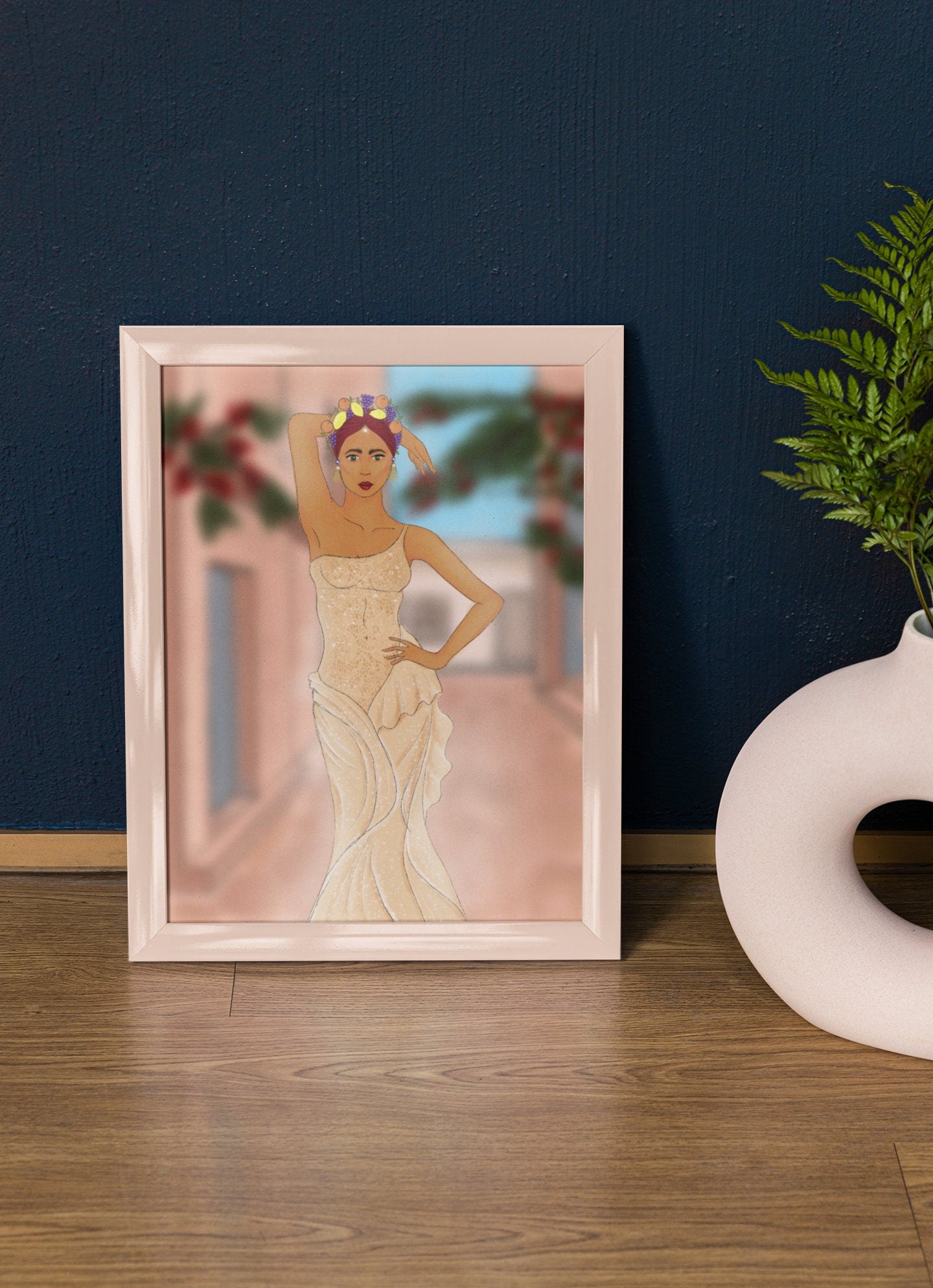 Bella Art Print - Fashion Design Print Portrait Woman Italian village Painting Figure drawing Original Art Print Portrait Italian Wall Art