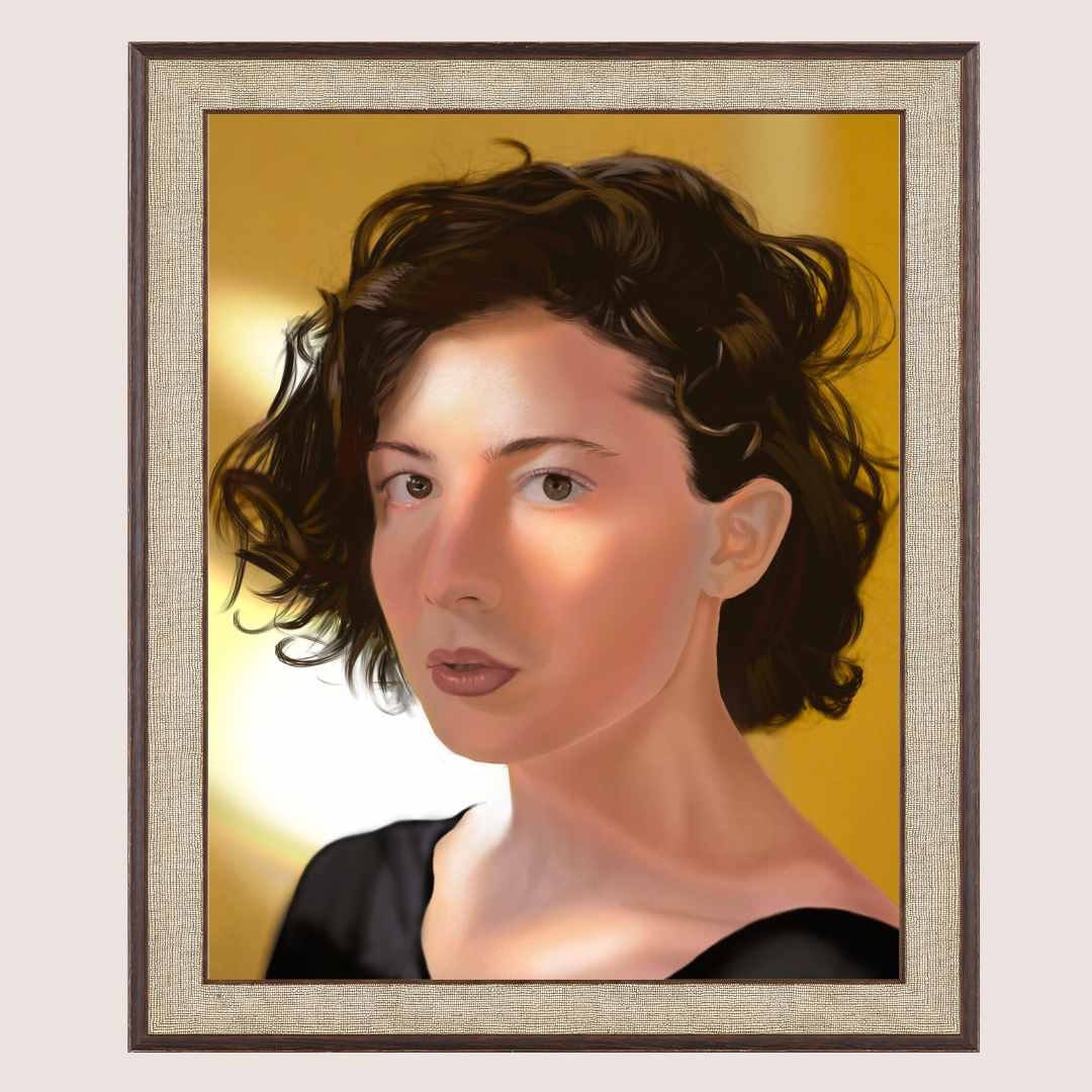 Golden Hour Art Print - Unframed Print - Portrait Original Art - Portrait Painting - Beautiful Girl Art - Hyper-realistic Drawing
