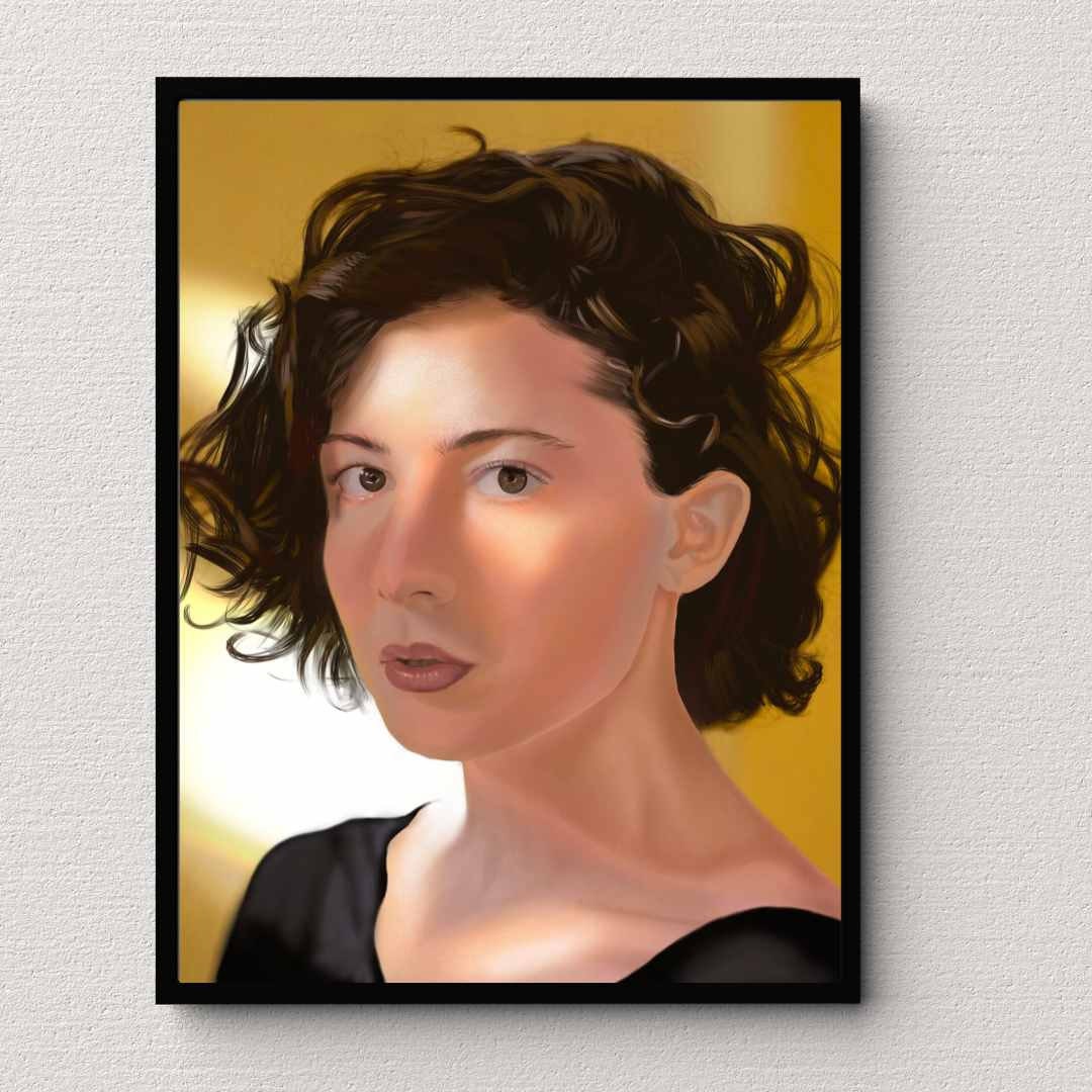 Golden Hour Art Print - Unframed Print - Portrait Original Art - Portrait Painting - Beautiful Girl Art - Hyper-realistic Drawing