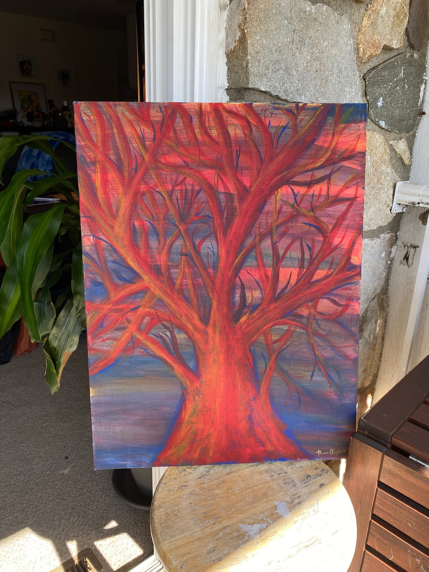 Vibrant Tree Painting - Tree Art, Abstract Art, Acrylic Painting, Original Painting, Abstract Expressionist Painting, Handmade home decor