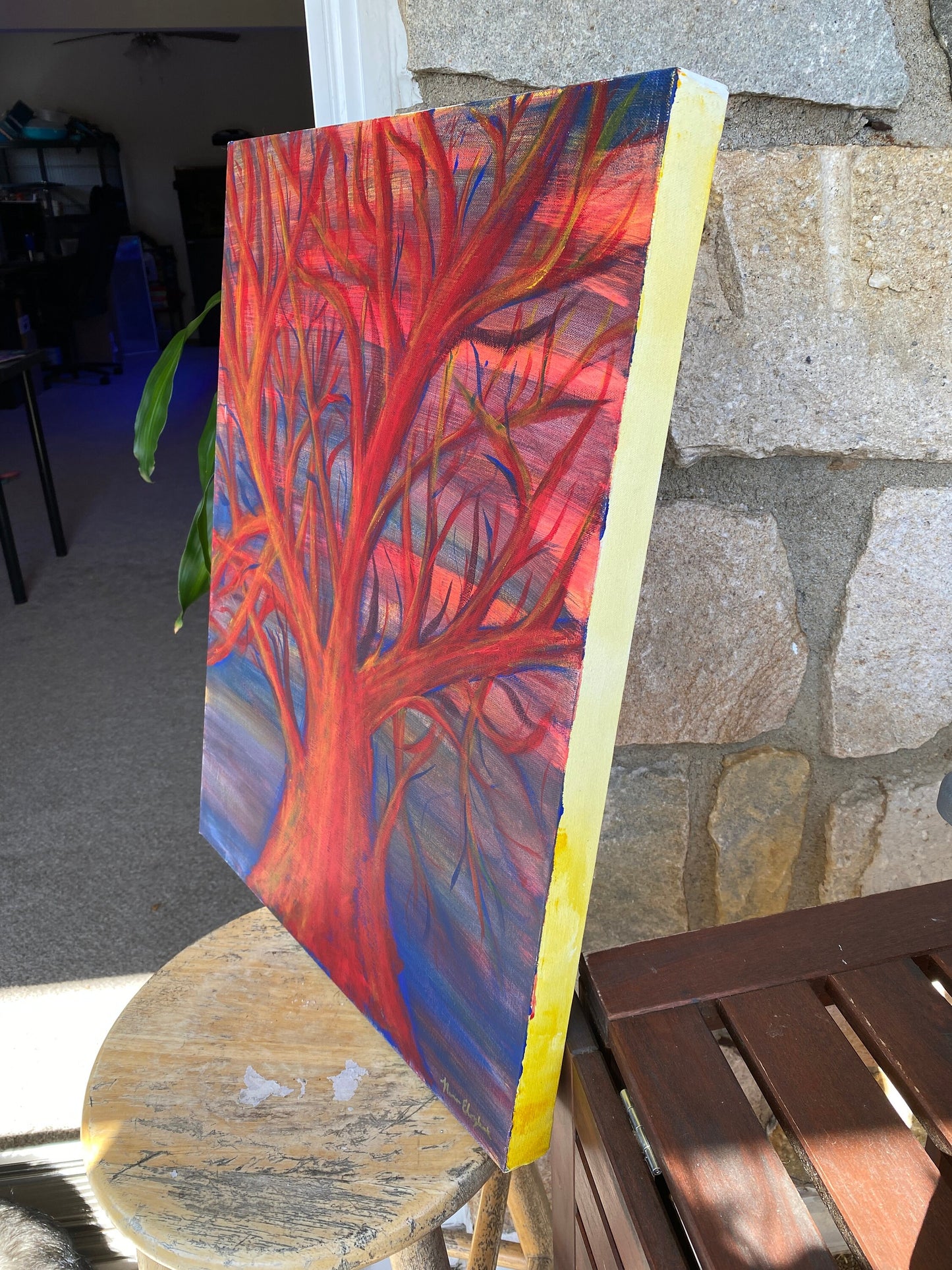 Vibrant Tree Painting - Tree Art, Abstract Art, Acrylic Painting, Original Painting, Abstract Expressionist Painting, Handmade home decor