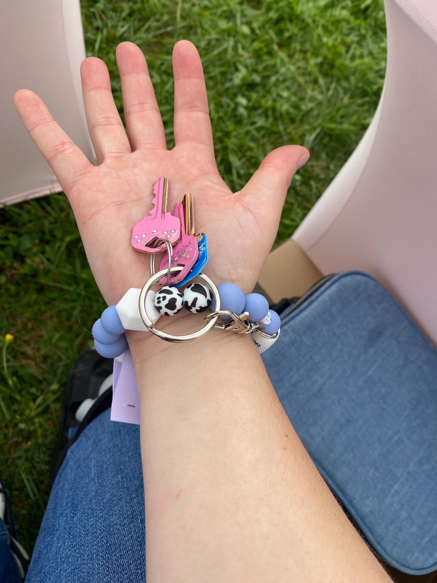 Best Mom Ever Keychain Bracelet, gift for mom, silicone bead bracelet, wallet bracelet, wallet keychain