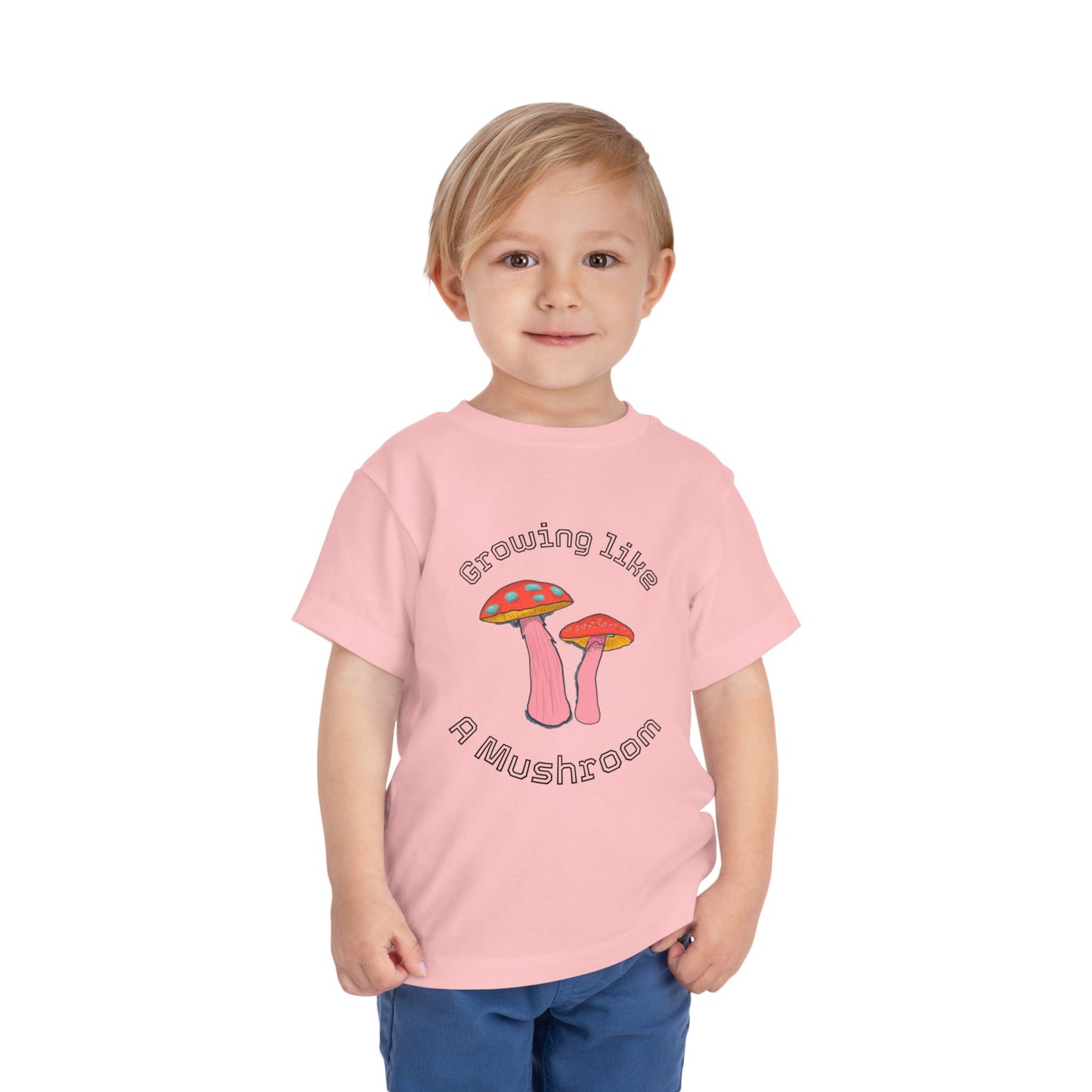 Mushroom Growth Toddler Tee, Cute Kids Shirt, Playful Top, Nature-Inspired Apparel, Birthday Gift