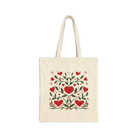 Floral Heart Tote Bag