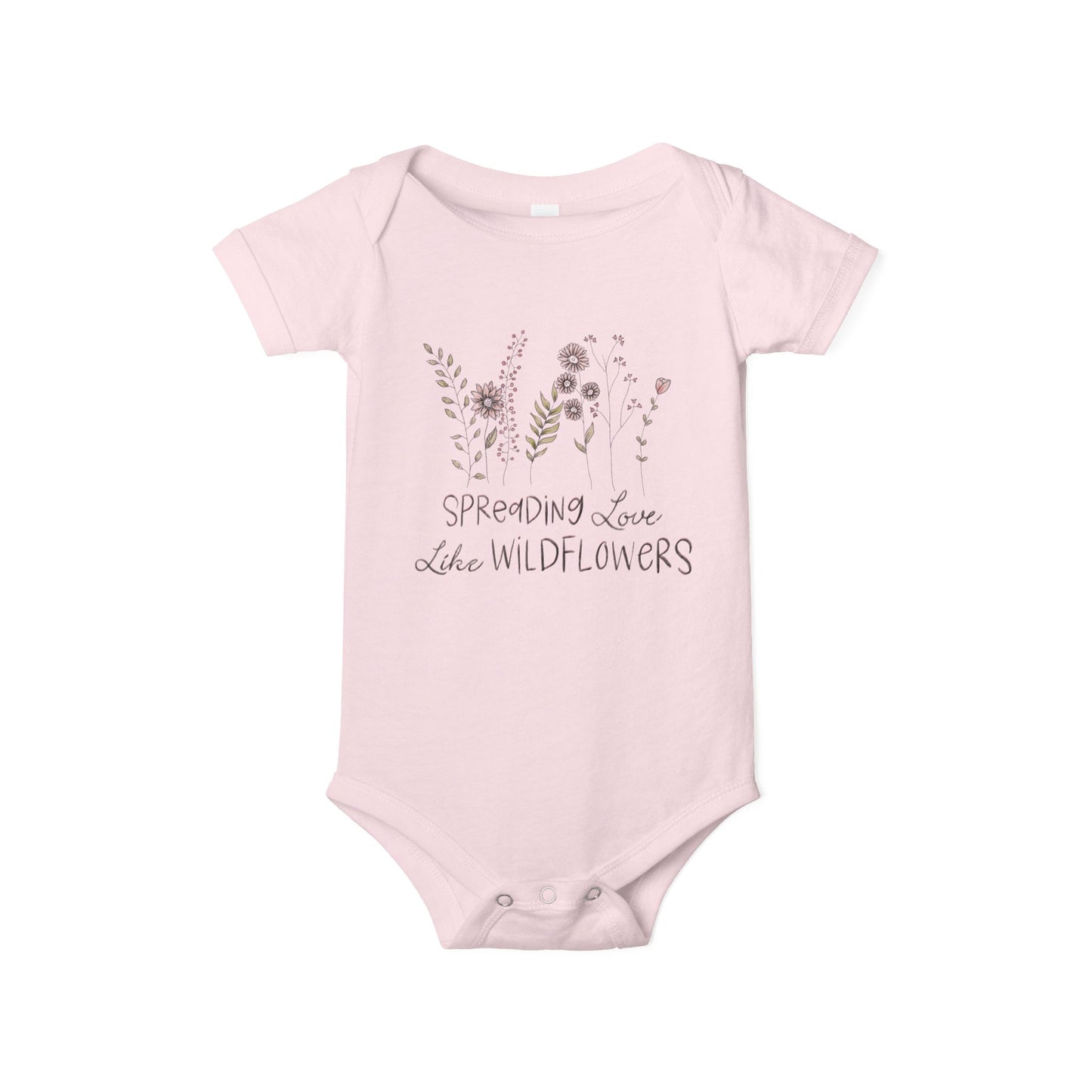 Wildflower Love Infant Bodysuit, Baby Shower Gift, Cute Baby Clothes, Spring Fashion, Newborn Outfit, Baby Romper, Onesie, Baby Jumpsuit,