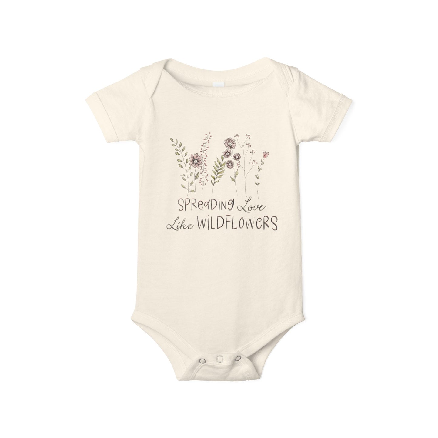 Wildflower Love Infant Bodysuit, Baby Shower Gift, Cute Baby Clothes, Spring Fashion, Newborn Outfit, Baby Romper, Onesie, Baby Jumpsuit,