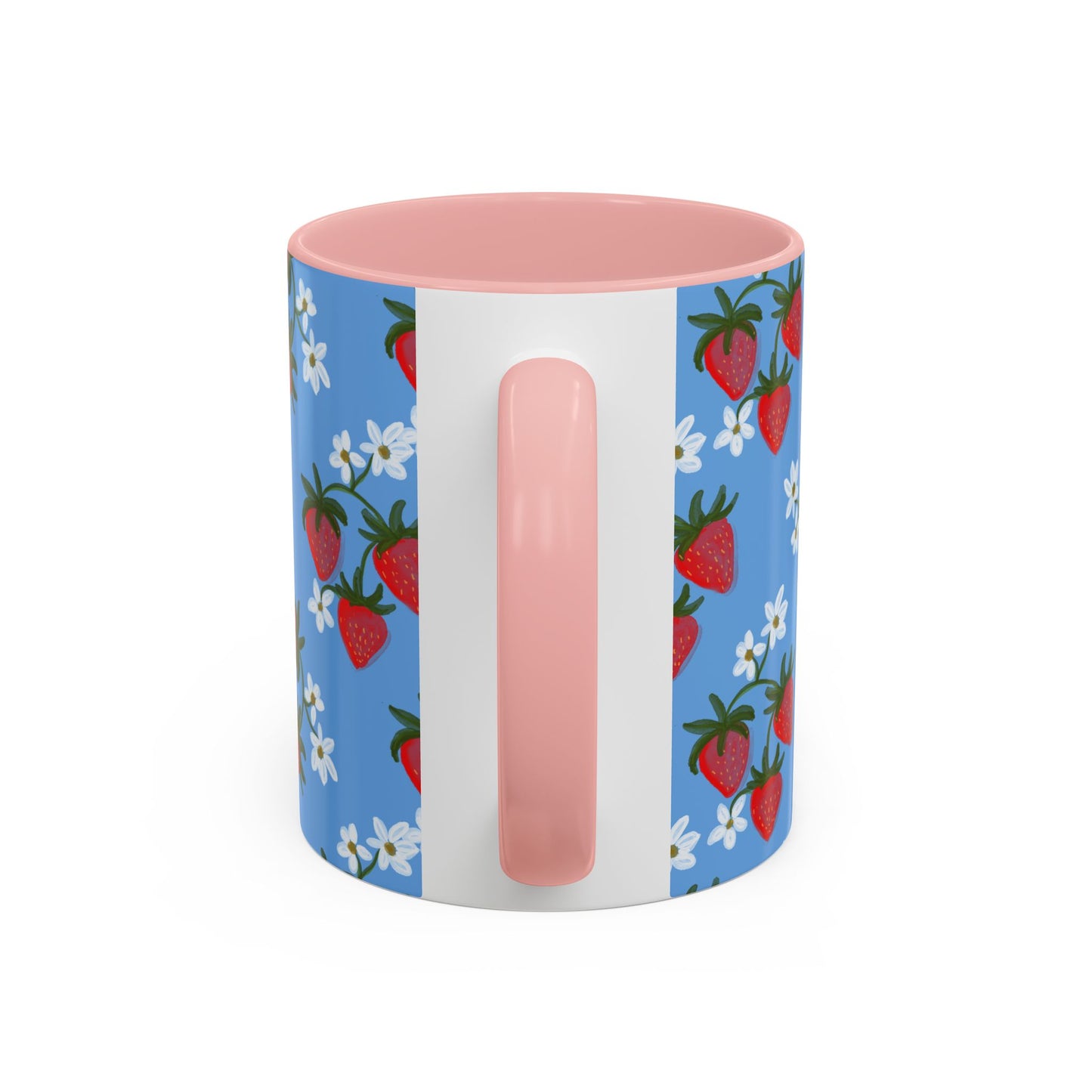 Strawberry Fields Mug, Fruit Coffee Cup, Summer Drinkware, Red Berry Tea Mug, Kitchen Decor