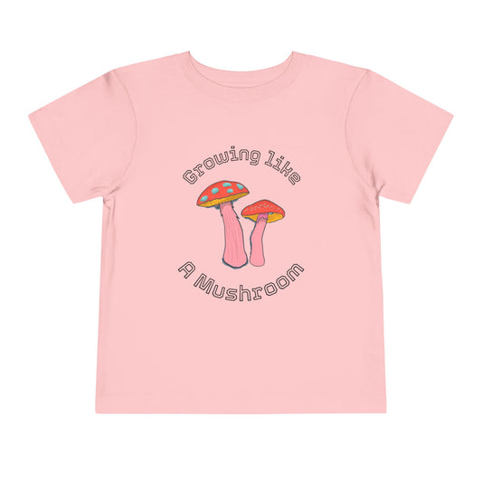 Mushroom Growth Toddler Tee, Cute Kids Shirt, Playful Top, Nature-Inspired Apparel, Birthday Gift