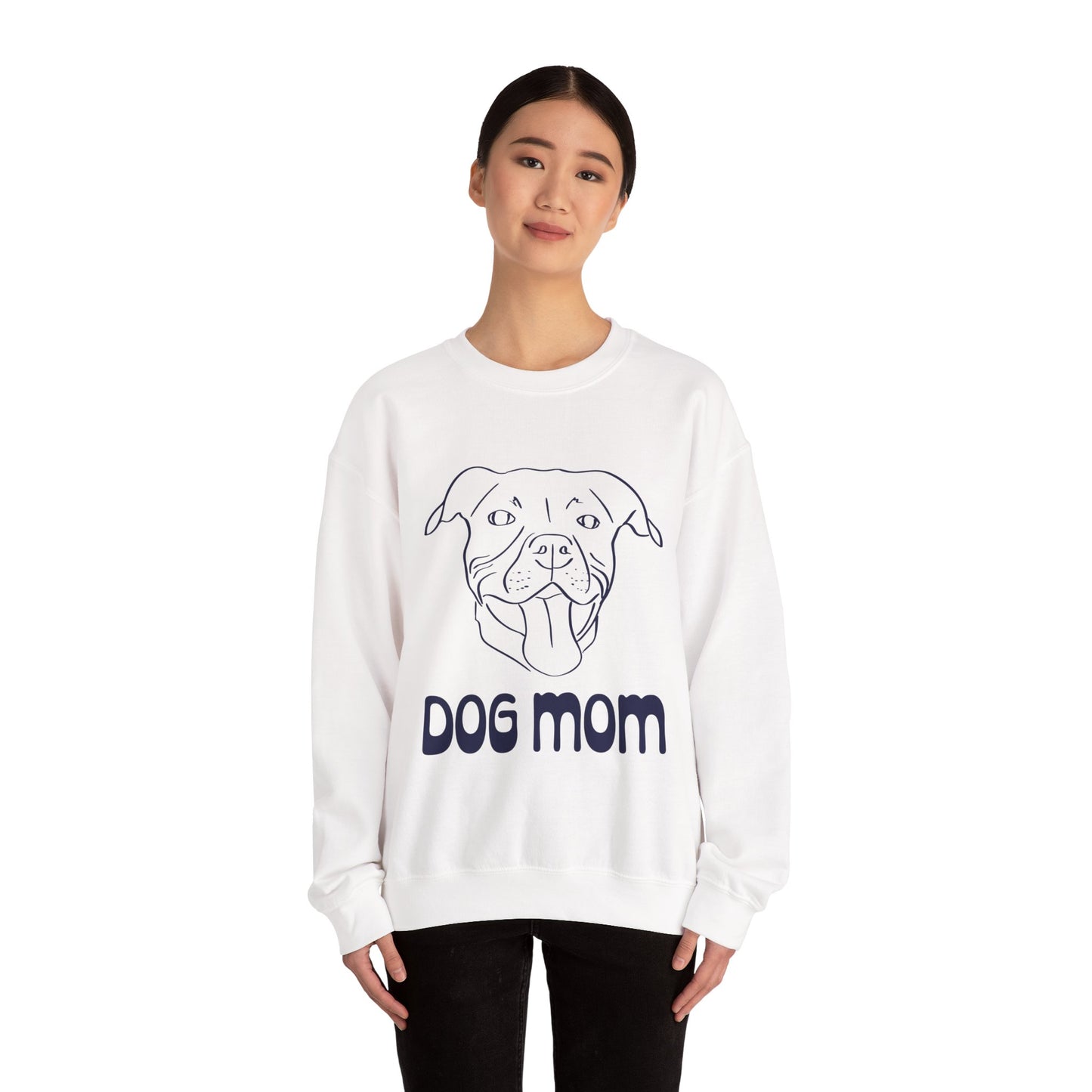 Pitbull Dog Mom Sweatshirt, Unisex Crewneck Jumper, Gift for Pit bull Lovers, Cozy Pitbull Sweater, Dog Owner Pullover, Dog Mama Shirt
