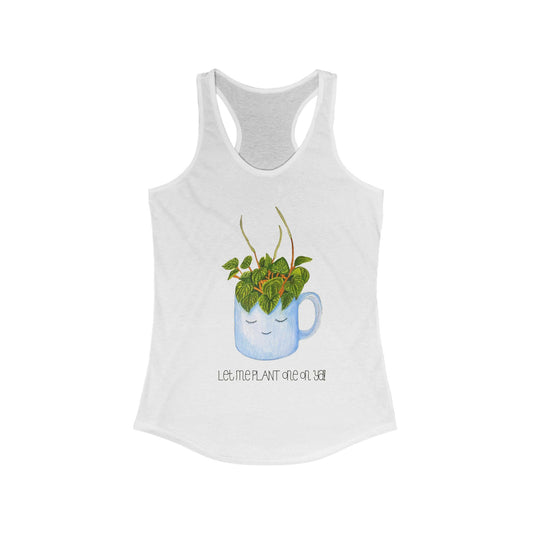 Botanical Tee - Plant Lover's Racerback Tank, Summer Workout Shirt, Gifts for Gardeners, Eco-Friendly Apparel, Relaxed Fit