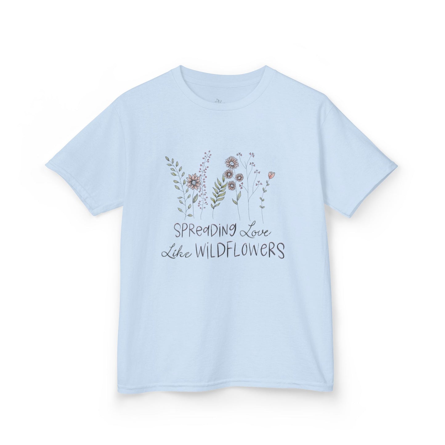 Kids T-Shirt, Spreading Love Wildflowers, Cute Floral Shirt for Children, Spring Gift, Nature Lover's Apparel, Birthday, Everyday Style,