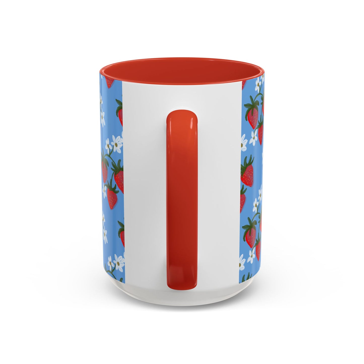 Strawberry Fields Mug, Fruit Coffee Cup, Summer Drinkware, Red Berry Tea Mug, Kitchen Decor