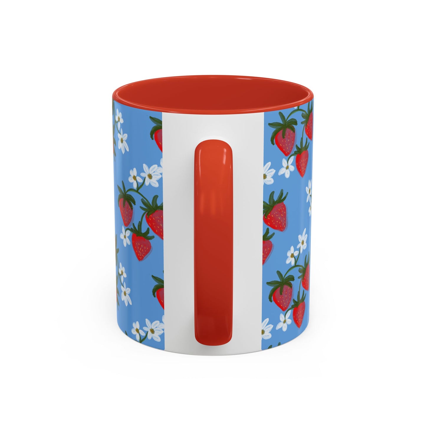 Strawberry Fields Mug, Fruit Coffee Cup, Summer Drinkware, Red Berry Tea Mug, Kitchen Decor