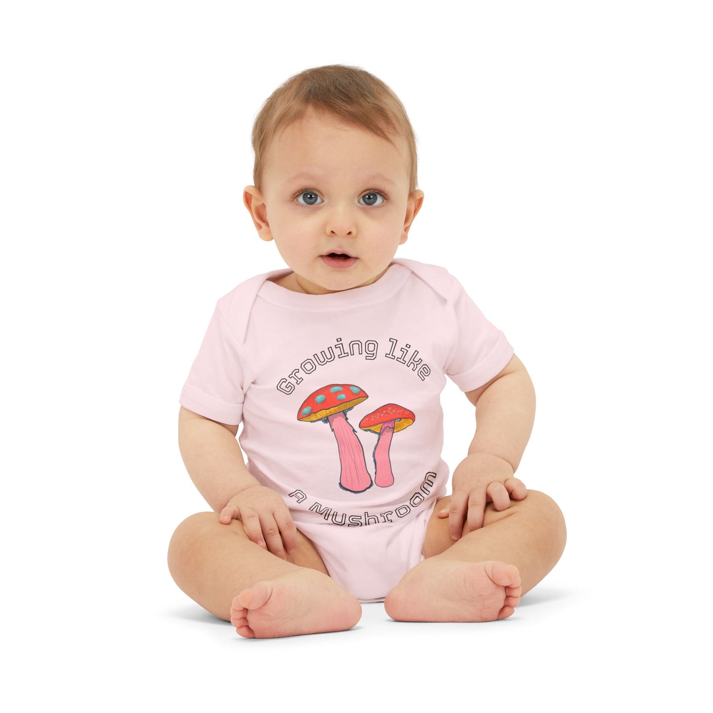 Baby Onesie, Growing Like A Mushroom Baby Bodysuit, Newborn Gift, Baby Shower, Nature Lovers, Toddler Clothing, Cute Infant Outfit, Organic