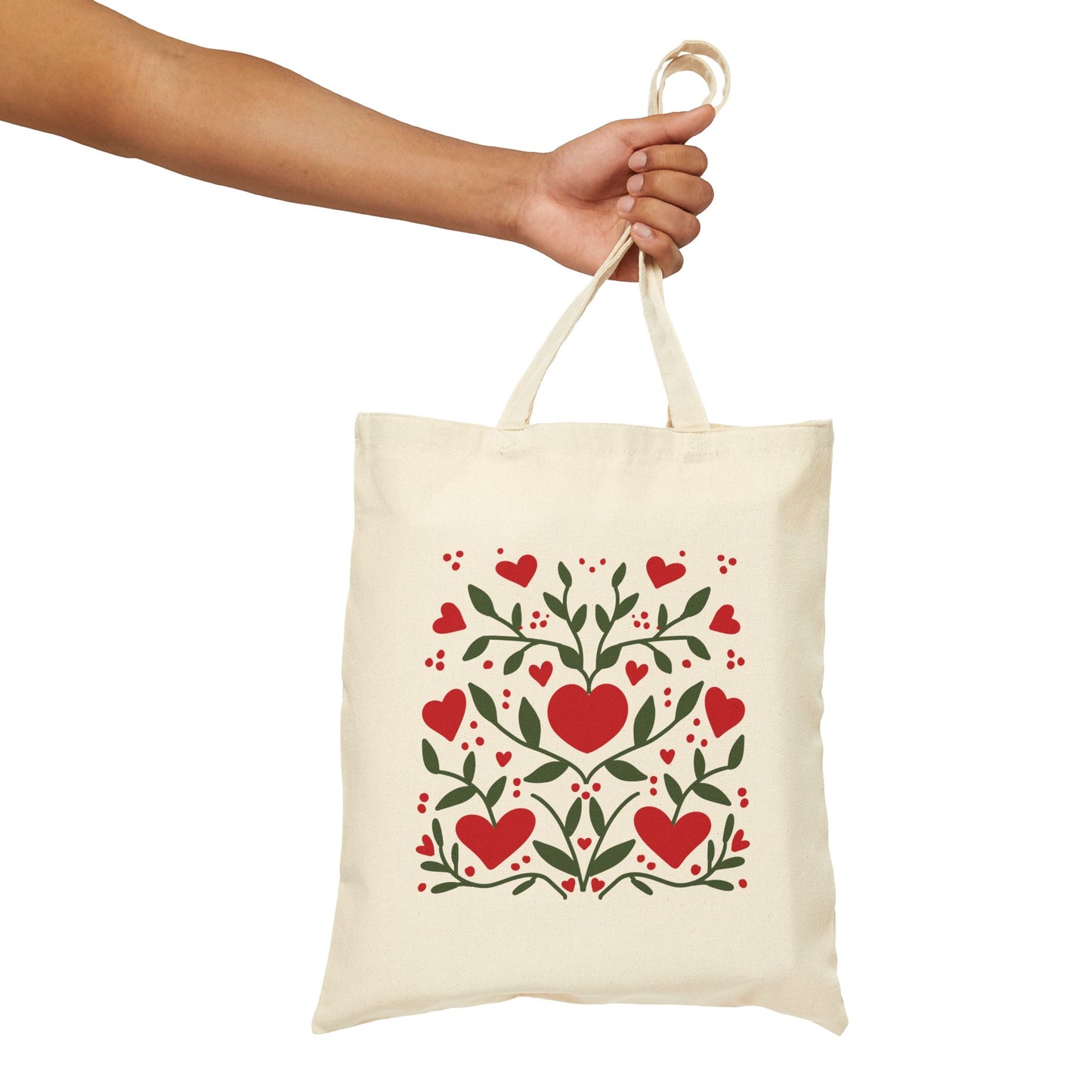 Floral Heart Tote Bag