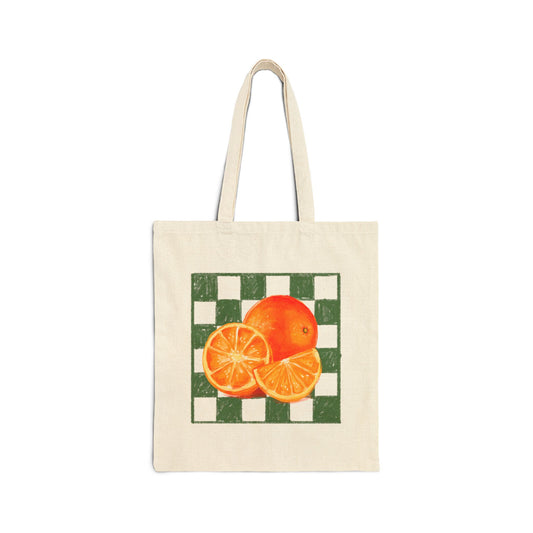 Orange Slices Tote Bag, Citrus Fruit Canvas Tote, Farmers Market Grocery Bag, Beach Tote, Summer Vibes Shoulder Bag