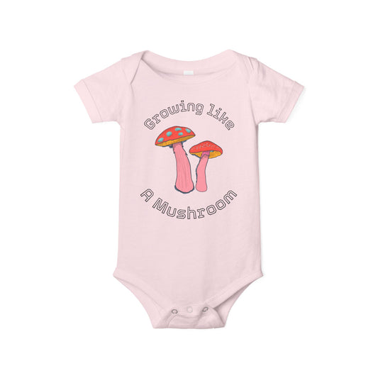 Baby Onesie, Growing Like A Mushroom Baby Bodysuit, Newborn Gift, Baby Shower, Nature Lovers, Toddler Clothing, Cute Infant Outfit, Organic