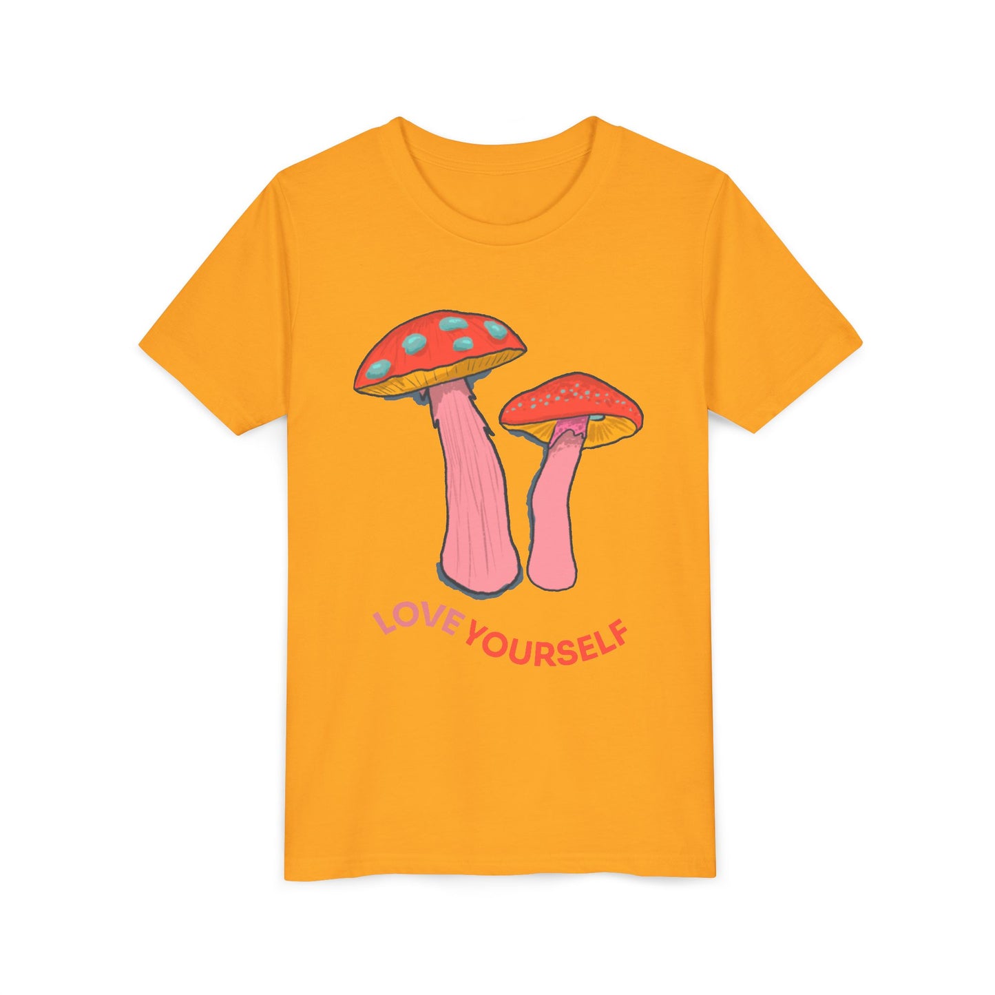Mushroom Youth Tee, Fun Kids Shirt, Summer T-Shirt, Playful Gift for Kids, Woodland Themed Tee, Birthday Present