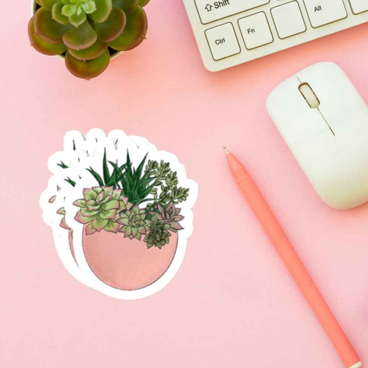 Potted plant sticker Plant Mom Plant Sticker Laptop Stickers Water proof Stickers Water bottle Stickers plant decal plant lover gift