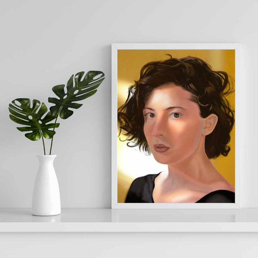 Golden Hour Art Print - Unframed Print - Portrait Original Art - Portrait Painting - Beautiful Girl Art - Hyper-realistic Drawing