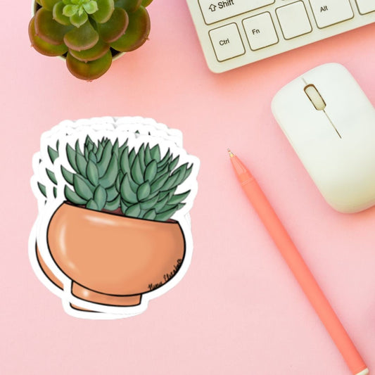 Potted Plant Sticker - Potted Plant, Succulent Sticker, Laptop Sticker, Collectible sticker, Water Bottle Stickers, Plant Decal, Plant Lover