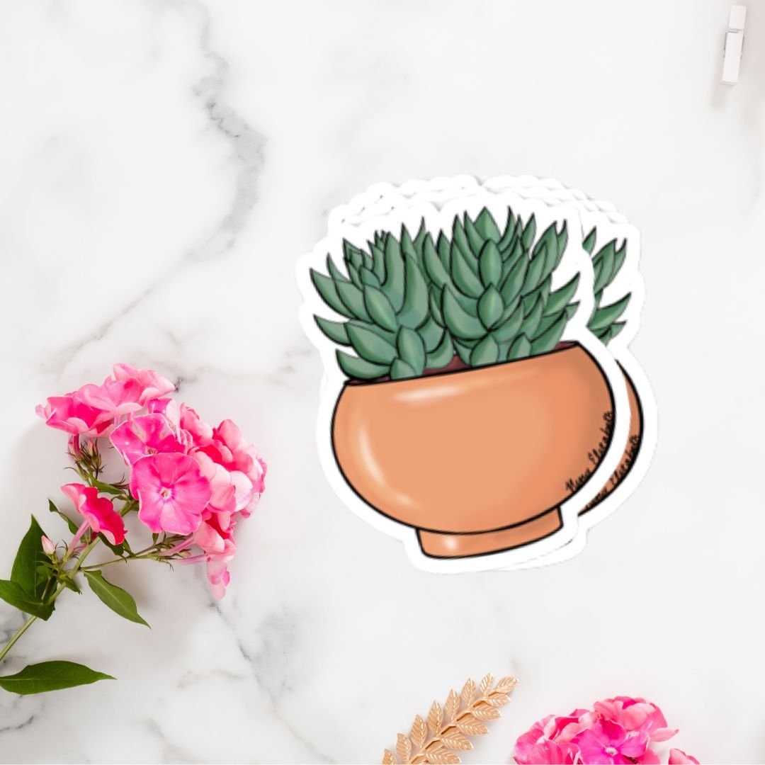 Potted Plant Sticker - Potted Plant, Succulent Sticker, Laptop Sticker, Collectible sticker, Water Bottle Stickers, Plant Decal, Plant Lover