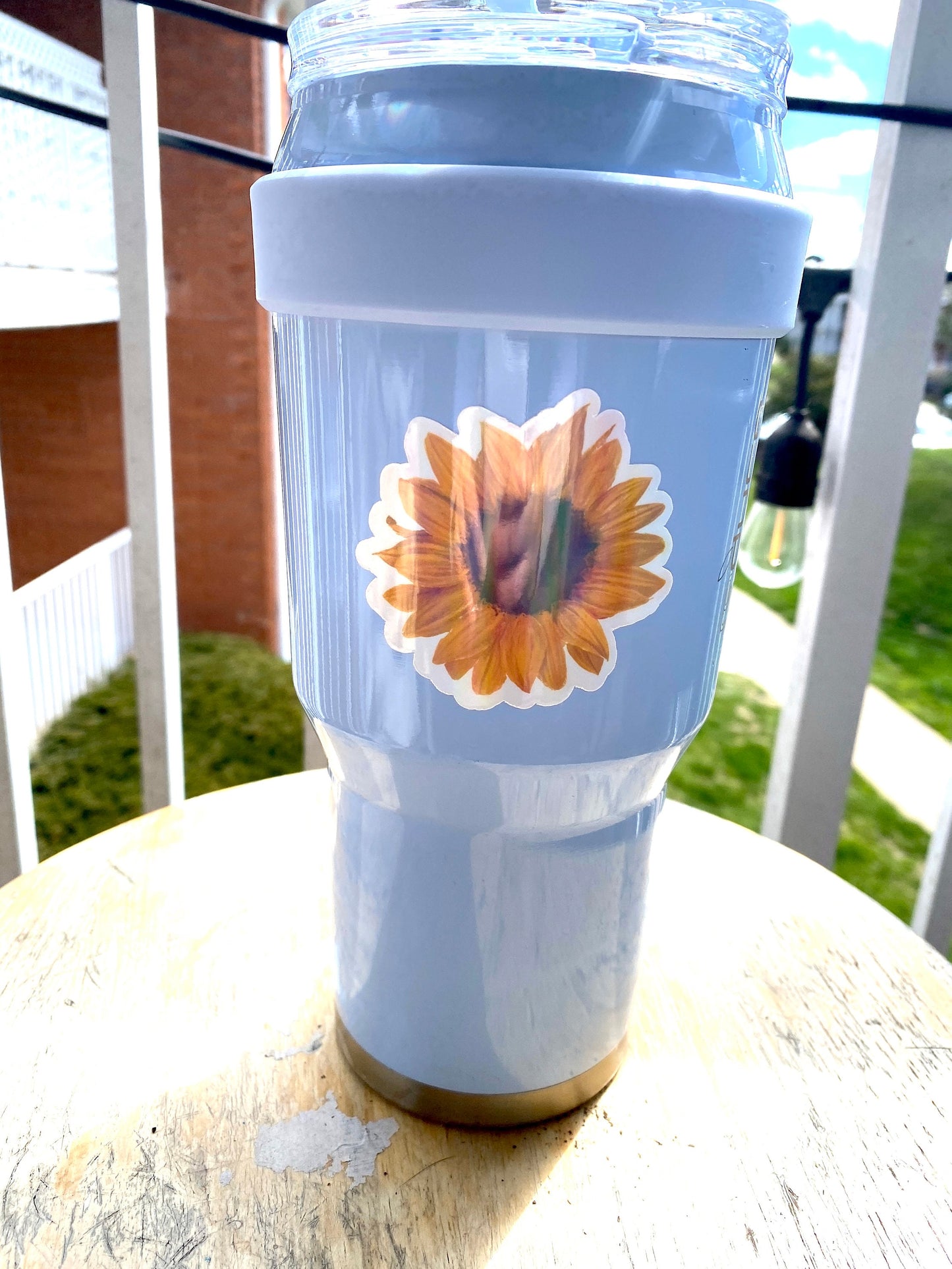 Holo Sunflower Sticker - Water-Proof Sticker, Floral Sticker, Laptop Sticker, Collectible sticker, Water Bottle Stickers, Plant Decal