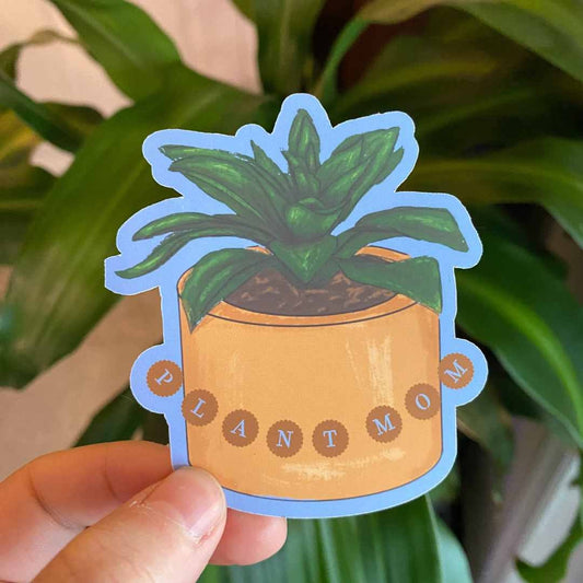 Plant Mom Sticker - Water-Proof Sticker, House Plant Sticker, Laptop Sticker, Collectible sticker, Water Bottle Sticker, Plant lover Sticker