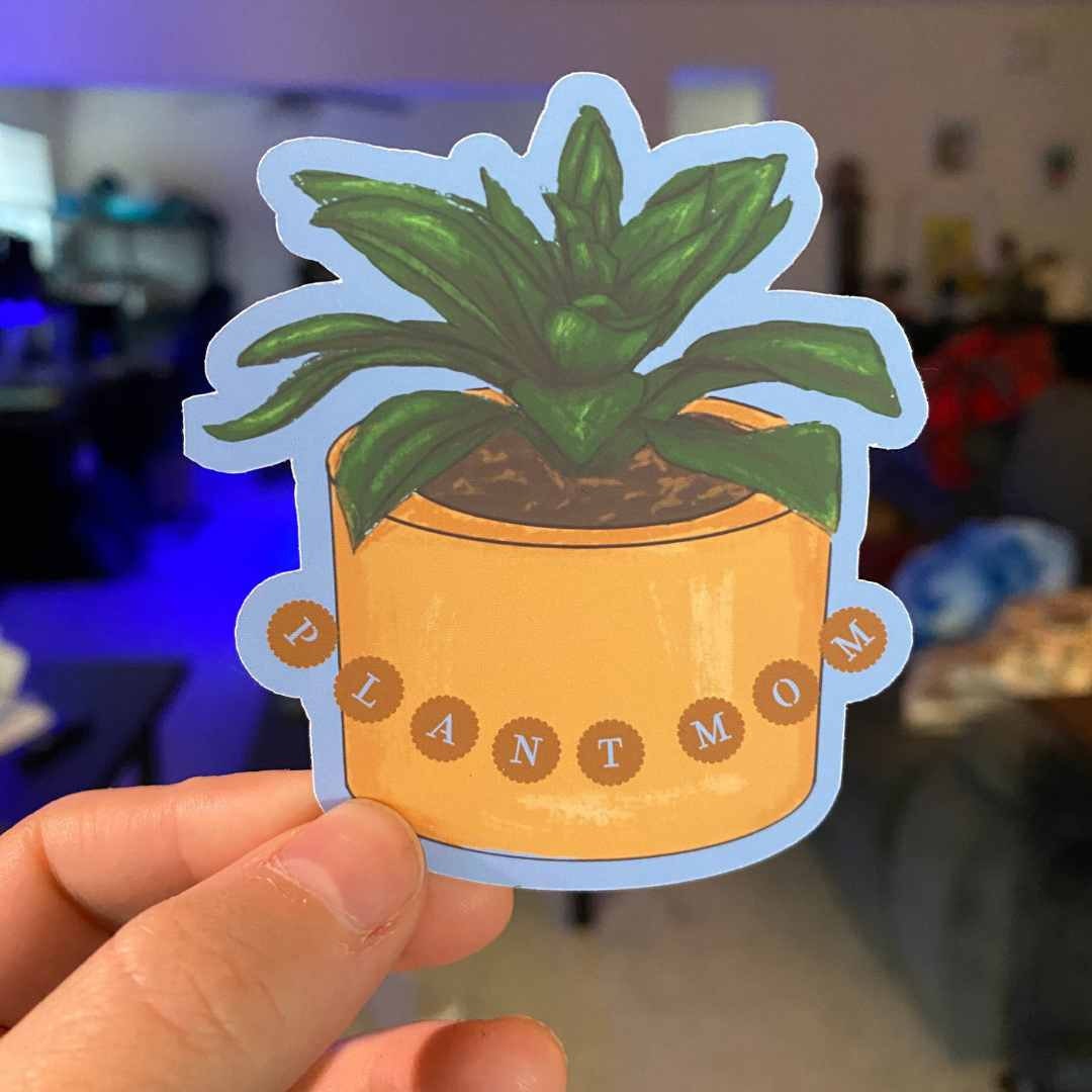 Plant Mom Sticker - Water-Proof Sticker, House Plant Sticker, Laptop Sticker, Collectible sticker, Water Bottle Sticker, Plant lover Sticker