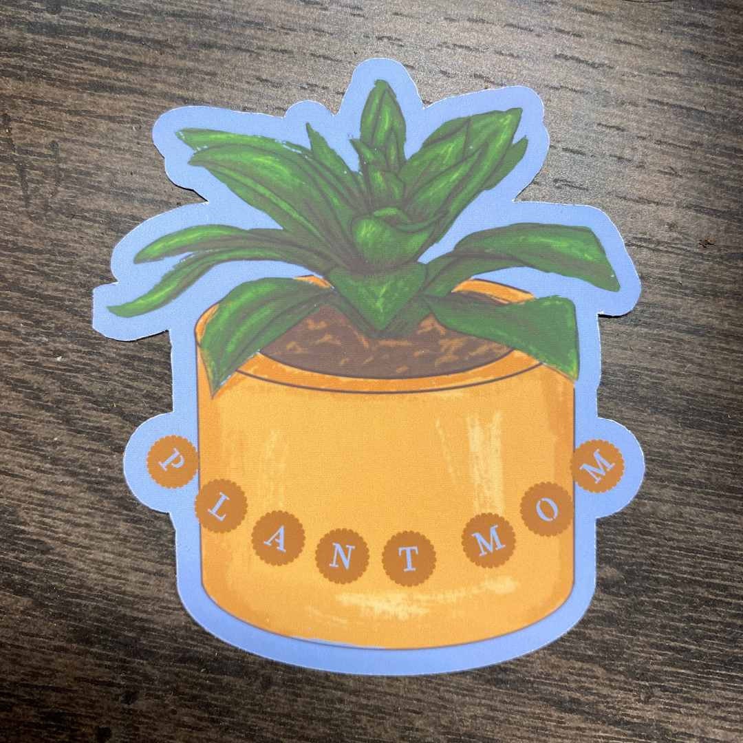 Plant Mom Sticker - Water-Proof Sticker, House Plant Sticker, Laptop Sticker, Collectible sticker, Water Bottle Sticker, Plant lover Sticker